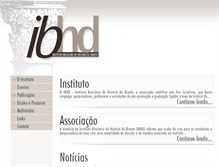 Tablet Screenshot of ibhd.org.br